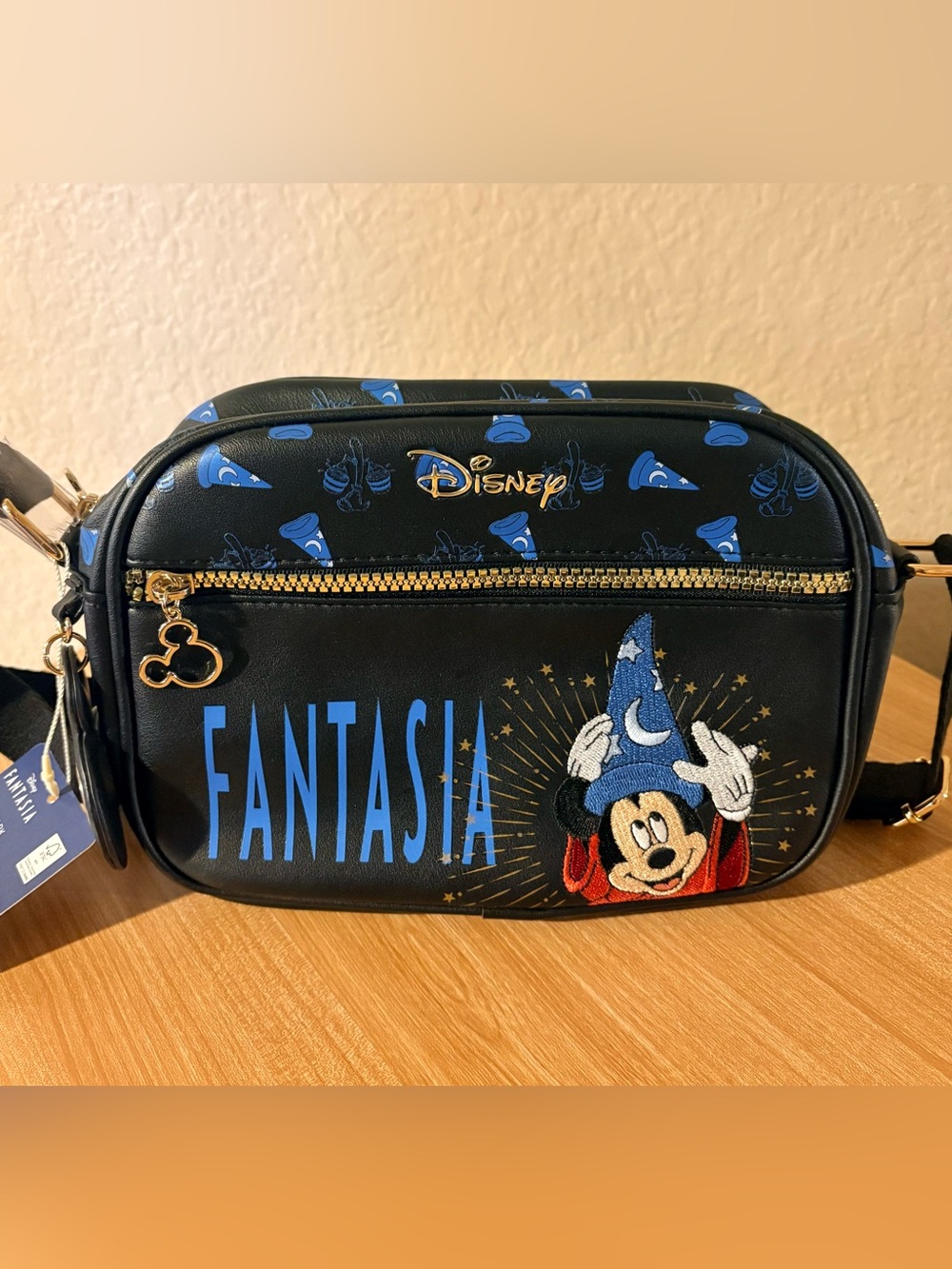 Disney Primark Fantasia Crossbody Bag Sorcerer Mickey Camera Bag Adjustable NWT